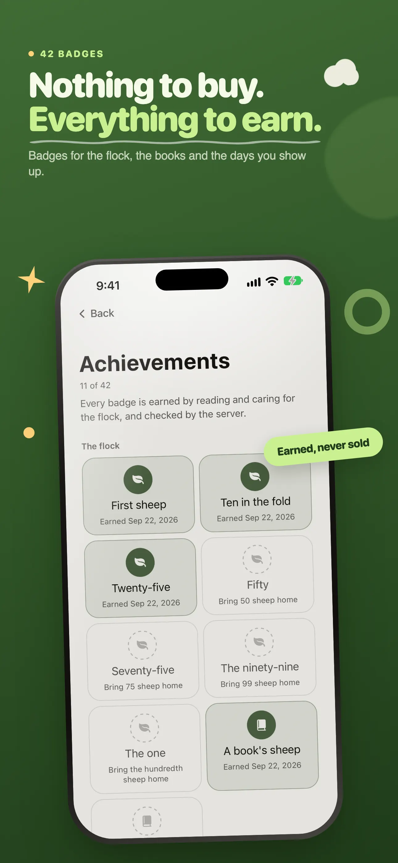 Achievements earned by reading
