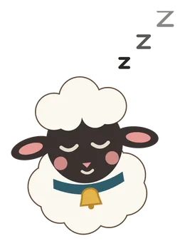 The lead lamb, asleep in the pasture